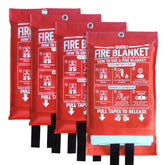 WUERLI fire blanket 40x40 in four-pack for quick containment