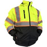 Wuple High Visibility Jacket front view in yellow enhances daytime visibility.