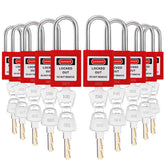 WUWEOT lockout padlocks front view with dual keys for reliable security.