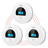 WUZETIAN 3-pack interconnected detectors box image for quick room-to-room safety planning.