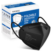 WWDOLL KN95 mask five-layer detail showing robust filtration and snug fit.