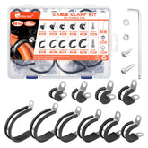 WYSIWYKA cable clamps assortment kit in storage box for easy organization