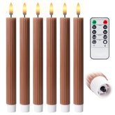 WYZworks 10-inch fluted LED candle with remote for safe ambiance
