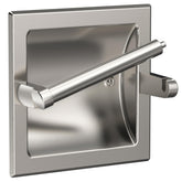 WZKALY brushed nickel recessed holder front view showing space-saving design.