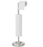 WZKALY four-roll storage toilet paper holder in brushed nickel.