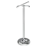 WZKALY toilet paper holder stand in polished chrome for a stylish, sturdy bathroom upgrade.