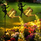X-PREK solar lights in outdoor fairy design brighten garden at night