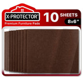 X-PROTECTOR brown felt pad on furniture foot protecting hardwood floors