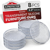 X-Protector 8-pack round furniture cups protect hardwood floors without marks