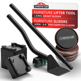 X-Protector furniture sliders on carpet enable smooth, floor-safe moves