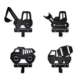 Xedatric crane silhouette hook provides playful storage in kids' room.