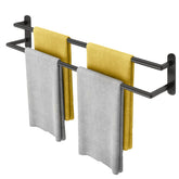 XEENEW double-towel-bar 32inch matte black shows space-saving towel storage