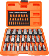 XEWEA 25pcs screw extractor set for fast bolt removal