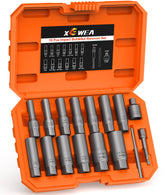 XEWEA bolt extractor set in compact case for easy storage and quick access.