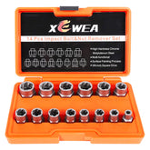 XEWEA bolt extractor set in a sturdy case for organized, portable use.