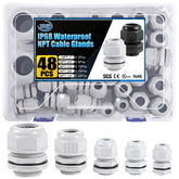 XHF IP68 nylon cable gland close-up showing click seal mechanism