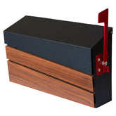 Xhlokk wall mount mailbox with walnut panel offers warm style and durable weather resistance.