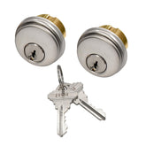 Xiang's storefront mortise lock cylinder set in silver with solid brass body for storefront security