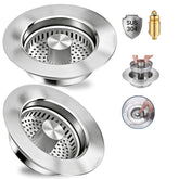 XIAQILAUS 3-in-1 sink drain strainer demonstrates clog prevention and debris filtration.