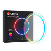 XIDELILI smart RGB circle neon showing dynamic colors for customizable room ambiance