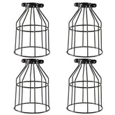 XIDING farmhouse cage lamp guard with adjustable collar fits sockets and eases bulb changes.