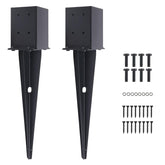 XIHUWZ fence post anchor 22in ground spike secures outdoor posts in soil