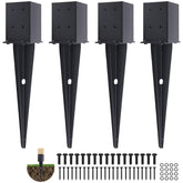 XIHUWZ fence post anchor ground spike with 22-inch reach for durable outdoor support
