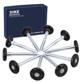 XIKE 10-pack black 2-inch nylon garage door roller for quick replacements.