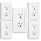 XimaoEase 5-pack GFCI outlet in matte white for reliable, enhanced outlet protection.