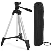 Xincere 55-inch laser level tripod with green bubble level for precise wall alignment.