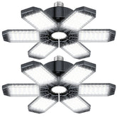 XINGHUANLIT garage light with 6+1 deformable panels for precise lighting