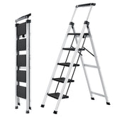 XinSunho 5-step ladder folded for compact storage.