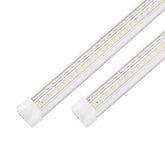 XLNYUUI V shaped LED shop lights illuminate garages efficiently.