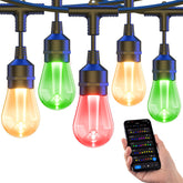 XMCOSY+ smart outdoor string lights setup for inviting patio ambiance