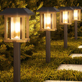 XMCOSY+ solar pathway light with seed glass for warm garden illumination