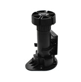 Xntun 12-pack black cabinet leg levelers with adjustable height for level furniture.