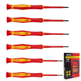 XOOL 6-piece insulated screwdriver set laid out for quick selection and safety