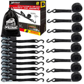 XSTRAP STANDARD ratchet strap 10ft coiled for quick cargo security.