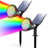 XTGTP solar color spot light mostrando cycle de color para iluminar caminos por la noche