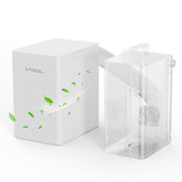 XTool F1 smoke purifier front view shows compact, portable design for small spaces.