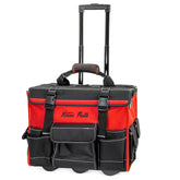 XtremepowerUS 18-inch rolling tool bag front view with organized compartments for quick access.