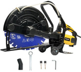 XtremepowerUS 3200W 16-inch cutting saw ready for wet cutting with water line.