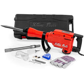 XtremepowerUS demolition hammer breaking concrete with high impact efficiency