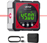XUNTOP angle finder with laser, front view for quick level checks.