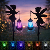 XYRIS solar fairy garden decor with stakes softly glow for magical evenings.