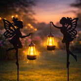 XYRIS solar fairy garden light stake with 39-inch angel for walkways