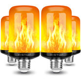 Y- STOP LED flame light bulb with four modes for realistic candlelight ambiance.