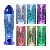 YAKii Tornado Lamp front view with blue glow for ambient lighting.