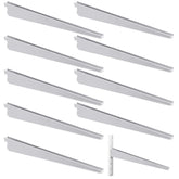 Yalikop 10-pack adjustable shelf brackets in white for 14.5-inch shelves, ready for sturdy storage