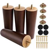 Yaliuliu 6-inch round solid wood leg pack4 for easy sofa upgrade